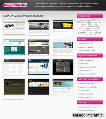 szablony stron za darmo