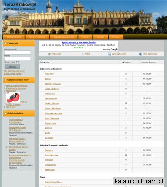 Ogłoszenia w Krakowie