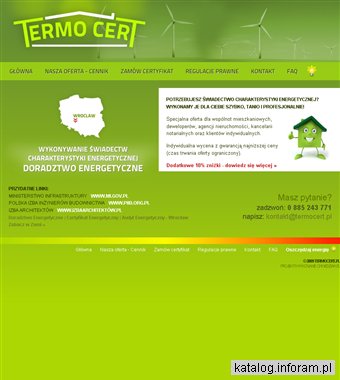 Certyfikaty energetyczne świadectwa energetyczne Oleśnica_Biuro Termocert