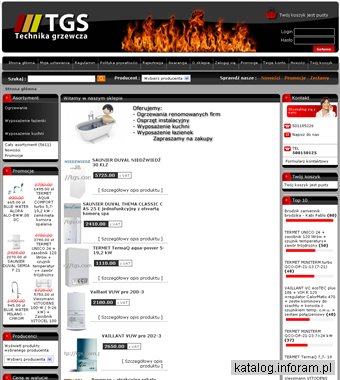 Sklep z ogrzewaniem i wyposażeniem łazienek