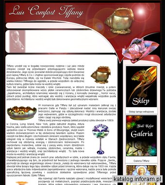 Tiffany witraże i jego lampy witrażowe