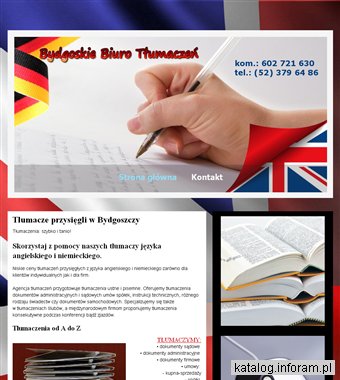BIURO TŁUMACZEŃ ZBIGNIEW KLAIN tłumaczenia ślubów Bydgoszcz