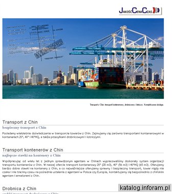 Transport z Chin, morski i lotniczy JCC International Trade