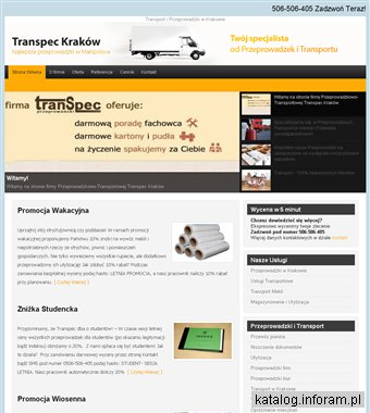 Usługi, firma transportowa Kraków