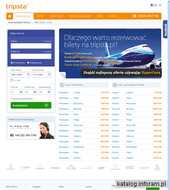 Tripsta.pl - biuro podróży - rezerwacja biletów lotniczych