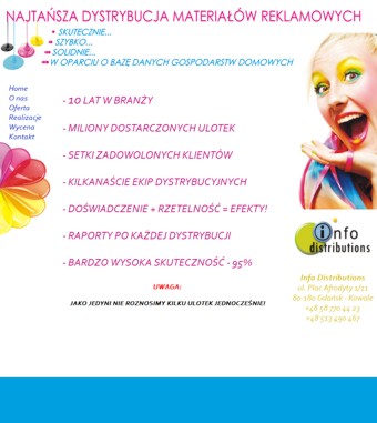 Info Distributions - Dystrybucja Materiałów Reklamowych Trójmiasto