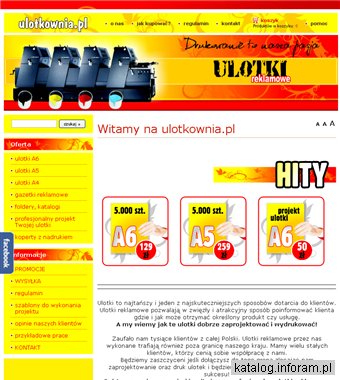 Ulotki reklamowe przez internet - ulotkownia.pl