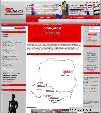 Wyposażenie sklepów, meble sklepowe - Unidekor