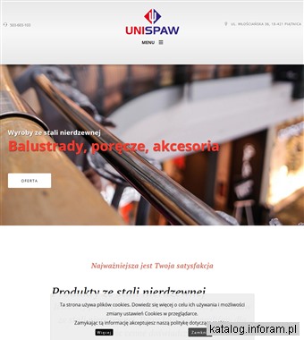 UNISPAW poręcze nierdzewne Warszawa