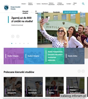 Grupa Uczelni Vistula - studia Warszawa, studia online, studia podyplomowe