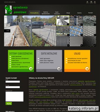 WEGAR Ogrodzenia - siatki ogrodzeniowe - ogrodzenia panelowe - bramy - furtki