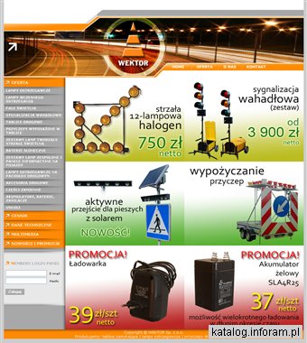 Wektor - lampy drogowe, przyczepy drogowe