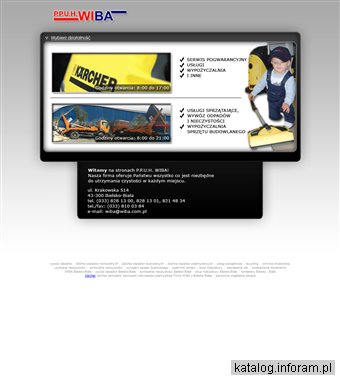 Wiba usługi porządkowe wywóz śmieci gruzu wynajem kontenery Kärcher sprzęt czyszczący