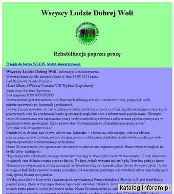 Ekonomia Społeczna - WLDW - Wszyscy Ludzie Dobrej Woli - Psychoterapia