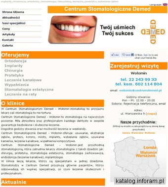 Implanty ortodoncja Centrum Stomatologiczne Demed