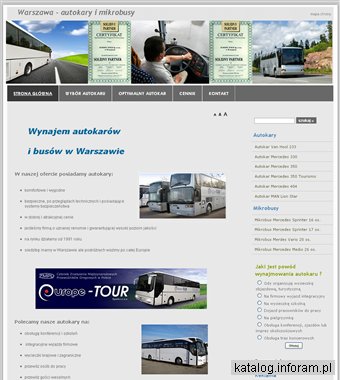 Warszawa - wynajem autokarów i mikrobusów