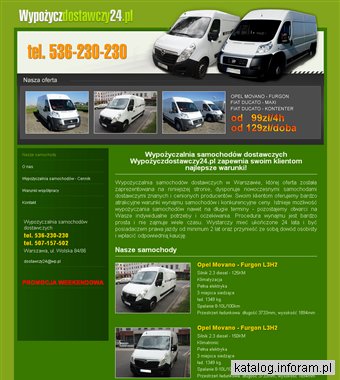 Wypozyczalnia samochodow dostawczych znanych producentów, Warszawa