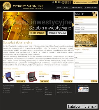 Złote monety - Wyroby Mennicze