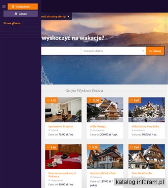 Noclegi i kwatery w Polsce w nowoczesnym portalu noclegowym