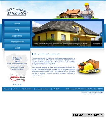 Zajkowska. Pokrycia dachowe, wyroby ze stali,materiały budowlane styropian sprzedaż białystok