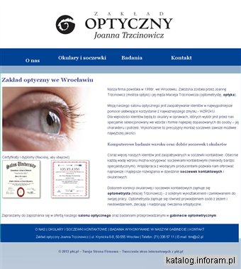 Zakład optyczny Trzcinowicz gabinet okulistyczny Wrocław