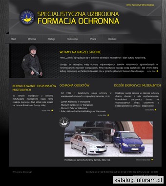 www.zamek-ochrona.com.pl całodobowa ochrona