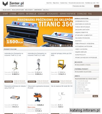 Zenter - urządzenia pakujące