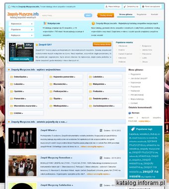 Katalog zespołów weselnych. Zespoly-Muzyczne.info