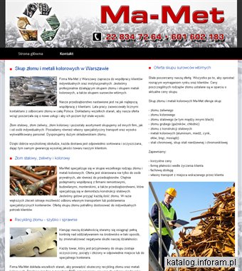 MA-MET SP. Z O.O. WARSZAWA skup aluminium Warszawa