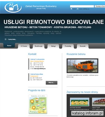 Usługi remontowo budowlane - kruszenie betonu