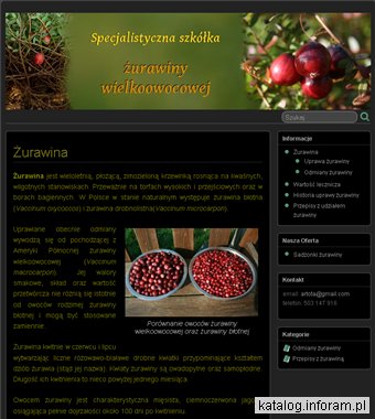 Żurawina wielkoowocowa - produkcja i sprzedaż sadzonek