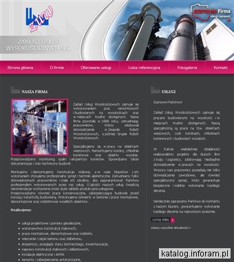 ZAKŁAD USŁUG WYSOKOŚCIOWYCH S.C. GLIWICE monitoring spalin na kominach