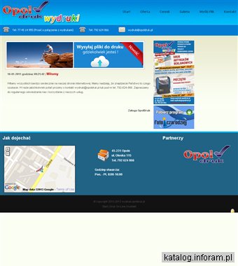 Wydruki OpolDruk - ksero, ulotki, pieczątki, wizytówki, bannery reklamowe