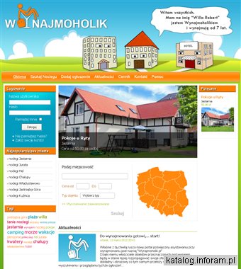 Wynajmoholik - baza noclegowa, noclegi nad morzem, wynajem pokoi