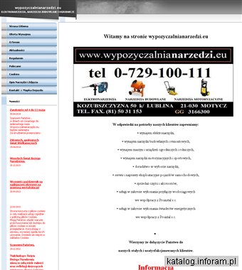 Wynajem Maszyny Budowlane Ogrodnicze Elektronarzedzia Lublin