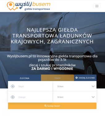 Giełda ładunków - wyslijbusem.pl