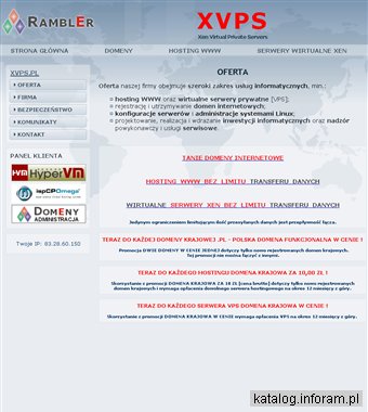 VPS, serwery wirtualne, hosting, domeny