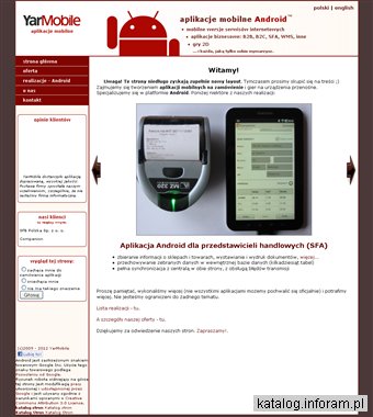 Aplikacje mobilne Android - wykonujemy na zamówienie. Tworzenie, wykonanie, produkcja - YarMobile