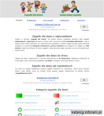 Zagadki dla dzieci w ciekawych kategoriach tematycznych