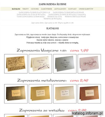 Zaproszenia na wesele