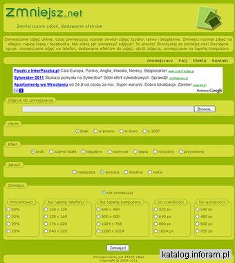 Zmniejszanie zdjęć, dodawanie efektów do zdjęć - zmniejsz.net