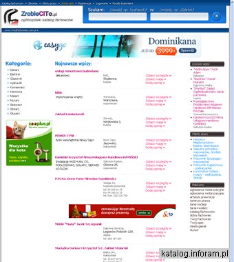 Ogólnopolski Katalog Fachowców - zlecenia, bezpłatne ogłoszenia praca, baza fachowców