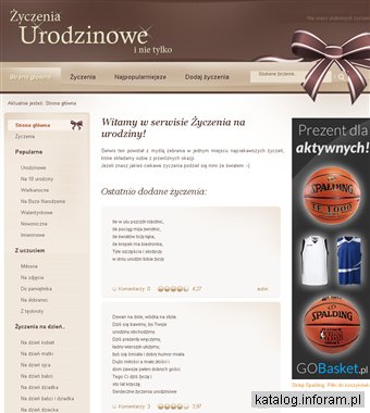 Życzenia na urodziny